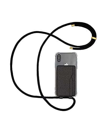 Colgante con Cordón Univeral para Cualquier Móvil – Convierte tu Funda en una Funda con Cordón - Tarjetero Adhesivo con Cuerda para Tu Móvil