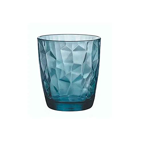 Diamond Blue - Vaso para Whisky, 39 cl, Pack con 6 vasos