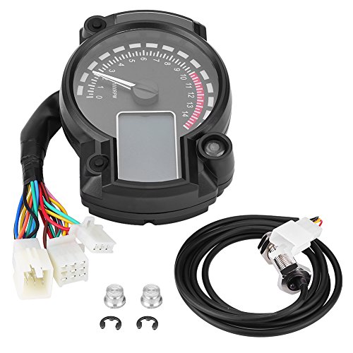 Digital colorido LCD velocímetro cuentakilómetros tacómetro con sensor de velocidad motocicleta universal
