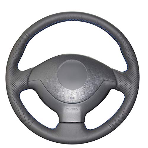 DYBANP Cubierta del Volante, para Suzuki Jimny, Cuero Negro Cosido a Mano, Transpirable y Antideslizante Cubierta del Volante del Coche DYBANP Cubierta del Volante, para Suzuki Jimny, Cuero Negro Cosido a Mano, Transpirable y Antideslizante Cubierta del Volante del Coche