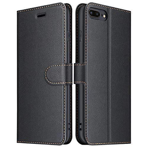 ELESNOW Funda iPhone 7 Plus, Funda iPhone 8 Plus, Cuero Premium Flip Folio Carcasa Case para Apple iPhone 7 Plus/iPhone 8 Plus (Negro) ELESNOW Funda iPhone 7 Plus, Funda iPhone 8 Plus, Cuero Premium Flip Folio Carcasa Case para Apple iPhone 7 Plus/iPhone 8 Plus (Negro)