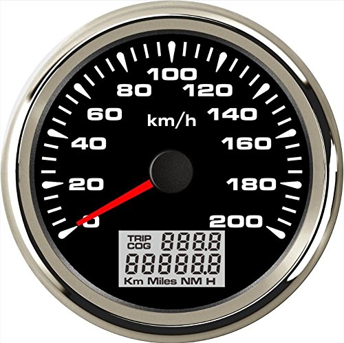 ELING Coche Motocicleta GPS Velocímetro Velómetro 0-200KM/H Velocidad Cuentakilómetros Kilometraje con luz de fondo 85mm