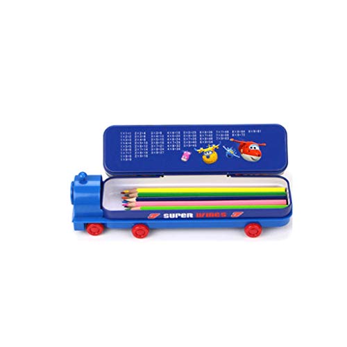 Forma de gran capacidad de la caja de lápiz creativa de Autos Vehículos caja de lápiz de escritorio del bolso del caso de lápiz portátil for estudiantes de la escuela (Color : A)
