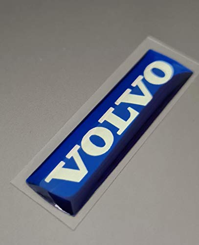 FORTILLO Dave Barton Volvo emblema de la etiqueta engomada del volante | varios tamaños (azul, 35x9mm)