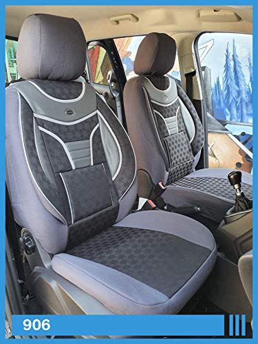 Fundas de asiento compatibles con Volkswagen Golf Sportvan conductor y pasajero a partir de 2014-2018, número de color: 906