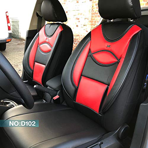 Fundas de asiento compatibles con Volkswagen Golf Sportvan conductor y pasajero a partir de 2014-2018, número de color: D102