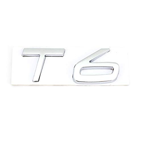 HTTY 3D AWD T5 T6 Logo Emblem Badge calcomanías Etiquetas Adhesivas del Coche para V40 V60 V90 XC60 XC90 XC40 S60 S90 S80 C30 Accesorios de Estilo de Coche (Color Name : Volvo T6)