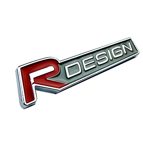 Huayt - Insignia de aleación R-Design para maletero trasero con logotipo rojo R para S40 V40 V50 C30 C70 XC60 XC90 (RED-RDESIGN)