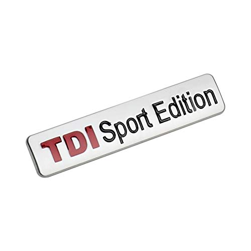 JXUS TDI Sport Edition Logo Etiqueta para Volkswagen VW Tiguan Touareg Golf Passat Scirocco Fender Tronco 3D Pegatina de Ajuste Accesorios (Colore : TDI Sport Edition)