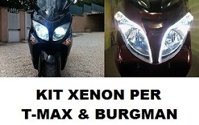 Kit Moto H4 Xenon abbaglianti + H7 Xenon anabbaglianti 6000 K centralitas Slim apto para YAMAHA TMAX y Burgman
