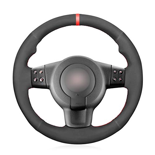 MEWANT Funda de Volante Cubierta de Volante Específica Del Volante de Gamuza Cosida a Mano para Seat Leon FR|Cupra (MK2 1P) / Ibiza FR (6L)