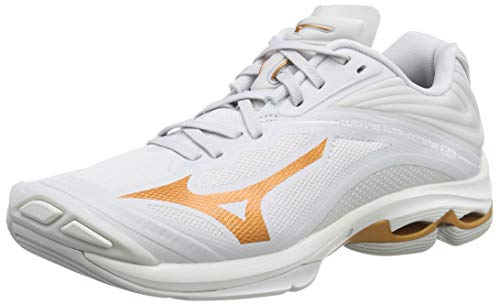 Mizuno Wave Lightning Z6, Zapatos de Voleibol Mujer, Blanco (Nimbus Cloud/10135c/Wht 52), 40 EU