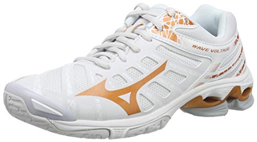 Mizuno Wave Voltage, Zapatos de Voleibol Mujer, Blanco (Nimbus Cloud/10135c/Wht 52), 41 EU