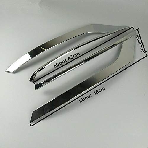 NAWQK Car Styling Cromo Pegatina en Forma for el Volvo S90 V90 2017-19 Niebla Delantera Luz Cubierta decoración Tira de Ajuste Accesorios Exterior (Color : Plata) NAWQK Car Styling Cromo Pegatina en Forma for el Volvo S90 V90 2017-19 Niebla Delantera Luz Cubierta decoración Tira de Ajuste Accesorios Exterior (Color : Plata)