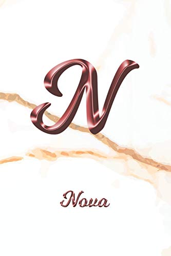 Nova: Sketchbook | Blank Imaginative Sketch Book Paper | Letter N Rose Gold White Marble Pink Effect Cover | Teach & Practice Drawing for Experienced ... Doodle Pad | Create, Imagine & Learn to Draw