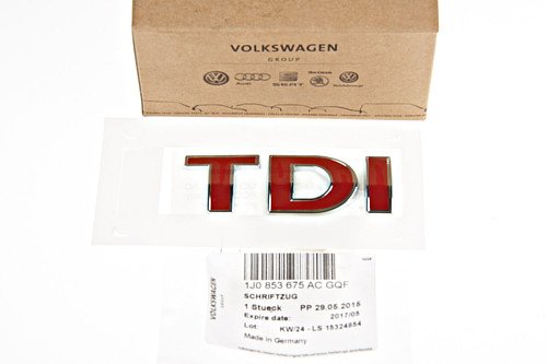 Original Volkswagen VW Autopartes Pegatinas De Letras Placa (TDI