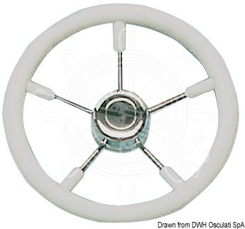 Osculati Volante mm 350 Bianco (Soft Polyurethane Steering Wheel White 350 mm)