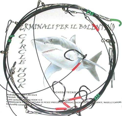 Piranha Fishing Line Volantín de profundidad final TSUNAMI3 con anzuelos Circle Hook