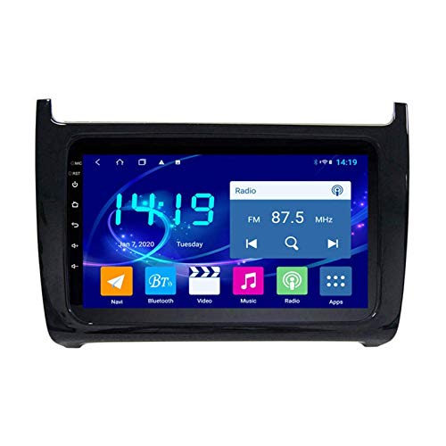 Radio Automóvil Estéreo Para Volkswagen Polo 2011-2018 Auto Head Unit GPS Navigation 1080P Pantalla Táctil Multimedia Player Con Wifi Bluetooth MP5 DSP Mirrorlink Video Receptor,4 core 4g+wifi: 1+16gb