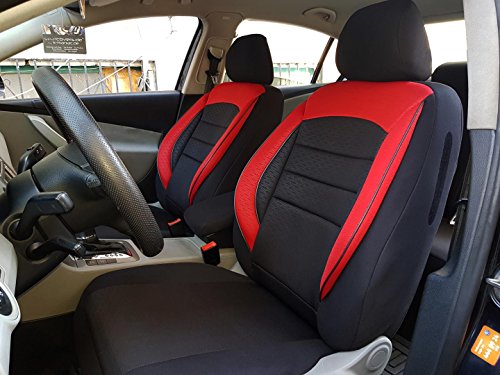 seatcovers by k-maniac Volvo XC70 Cross Country, universales, Color, Juego de Fundas de Asiento Delantero, Accesorios para Coche, Interior V935738, Rojo/Negro
