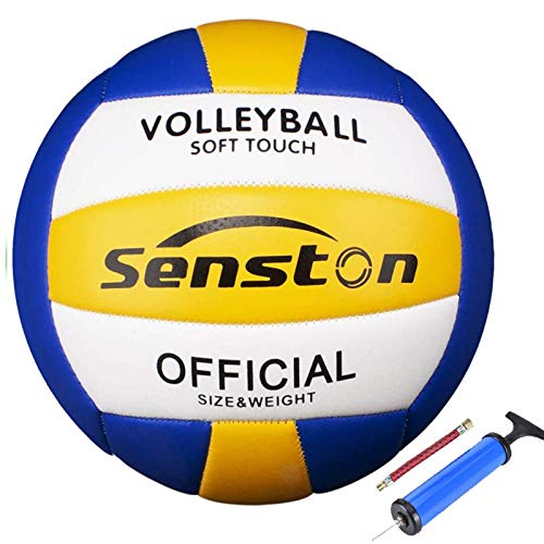 Senston Balon Voleibol Tacto Suave Voleibol de Entrenamiento, Balon Voley Playa, Balon de Voleibol Tamaño 5 para Interior y Exterior