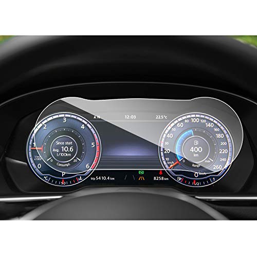 SHAOHAO Protector de pantalla para panel de instrumentos 2018+ VW Passat B8&VW Passat Valiant&Active Info Display 12,3 pulgadas, 9H, resistente a arañazos y huellas dactilares, vidrio templado