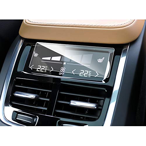 SHAOHAO Protector de pantalla para Volvo XC40 XC60 de aire acondicionado, transparente, resistente a los arañazos 9H antihuellas, cristal templado