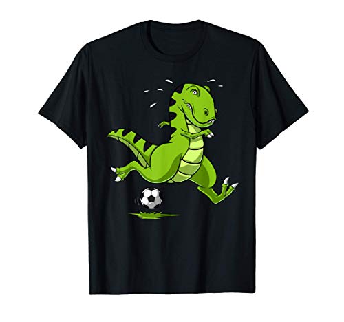 T-Rex Dinosaurio Jugador de Futbol Divertido Niñas Niños Camiseta