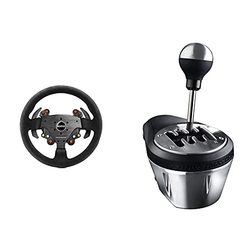 Thrustmaster TM Rally Wheel AddOn Sparco R383 Mod (Steering Wheel AddOn, 33cm, Suede, PS4 / PS3 / Xbox One / PC) + TH8A - Palanca de cambio, Multiplataforma, Cambio Manual y Secuencial