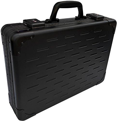 UltraArmor sólido grande Executive Laptop acolchado maletín adjunto caso Carbon Negro Black - Fits 13" to 17.5" Laptops