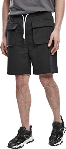 Urban Classics Big Pocket Terry Sweat Shorts Pantalones Cortos, Negro, L para Hombre