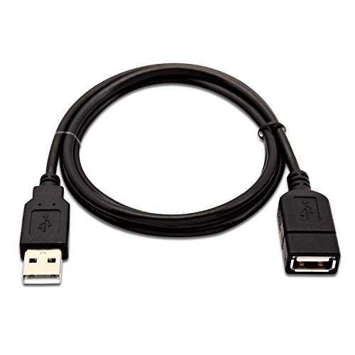 V7 Cable alargador USB M/H de 1 m - Color negro - Cable USB (1 m, USB A, USB A, 480 Mbit/s, Negro)