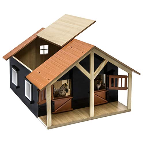 Van Manen Kids Globe Farming 610167 - Establo para Caballos (Madera, Escala 1:24, con 2 Cajas, Taller, Techo y Puertas móviles) Van Manen Kids Globe Farming 610167 - Establo para Caballos (Madera, Escala 1:24, con 2 Cajas, Taller, Techo y Puertas móviles)