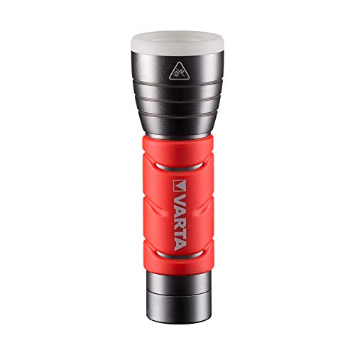 Varta 3X (Roja) Linterna LED 5 W, IPX4, 3 Pilas AAA Incluidas, Rojo