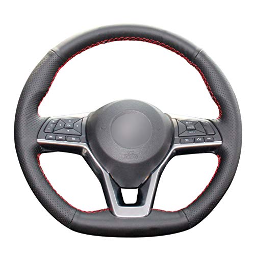 vitesurz Cubierta del Volante del automóvil Cubierta de Volante de Coche de Cuero Negro Cosida a Mano, para Nissan X Trail Qashqai Leaf Micra Altima Rogue (Sport) vitesurz Cubierta del Volante del automóvil Cubierta de Volante de Coche de Cuero Negro Cosida a Mano, para Nissan X Trail Qashqai Leaf Micra Altima Rogue (Sport)