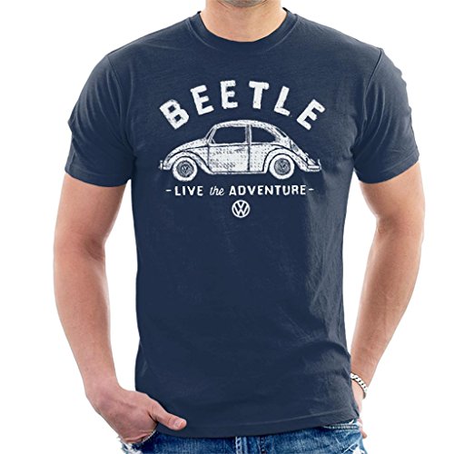 Volkswagen Beetle White Live The Adventure Men's T-Shirt