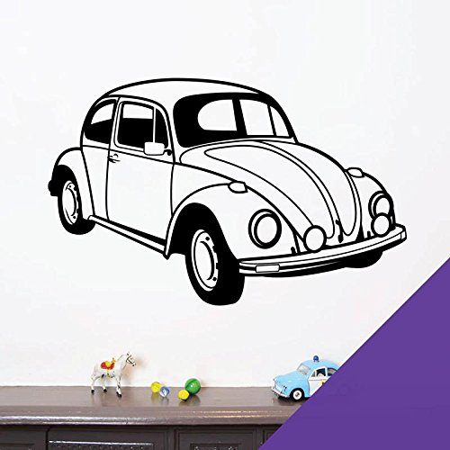 Wall Designer VW Volkswagen Beetle Classic Vintage Car - Adhesivo Decorativo para Pared, Morado, Medium (475 x 300mm)
