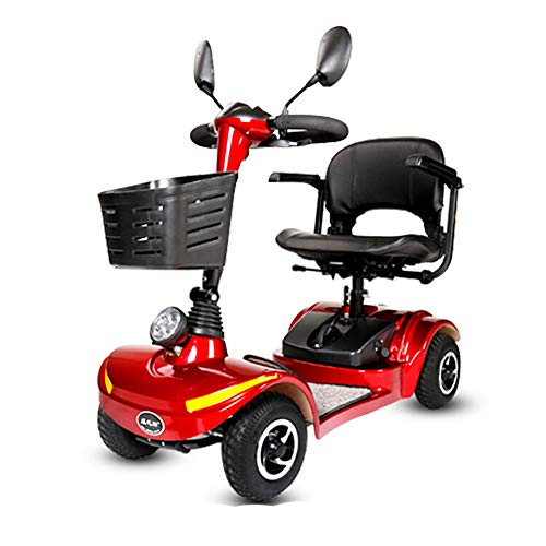 ZZUU Mini Scooter Eléctrico,para Personas Mayores Vehículo De Movilidad/Dispositivo Móvil Asiento Padre-Hijo, 4 Ruedas para Adultos,A