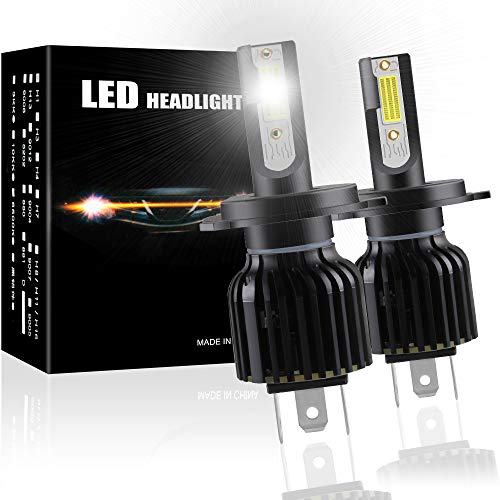 2 X Bombilla LED H4 12000LM 6500K blanco Para bombillas de faros LED de automoción Conecta y reproduce Conveniencia Disipación de calor rápida