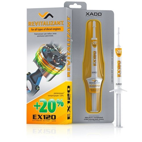 Aditivo para aceite del motor EX120 de XADO, con Revitalizant® para motores diésel, protección para prevenir las reparaciones y el desgaste Aditivo para aceite del motor EX120 de XADO, con Revitalizant® para motores diésel, protección para prevenir las reparaciones y el desgaste
