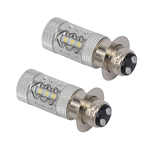 AnXin 2 bombillas LED súper blancas de 80 W para faros delanteros – Yamaha ATVS YFM350 400 450 660 700 Raptor Blaster 200 Banshee 350