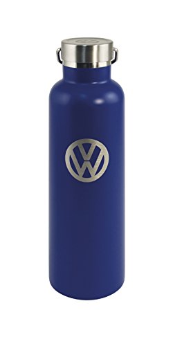 BRISA VW Collection - Volkswagen Bus T1/T2/T3/T4/T5/T6 Botella Termica de Acero inoxidable, Botella de agua con Aislamiento de vacío de doble pared para Deportes/Oficina/Escuela/Camping/Outdoor (Azul)