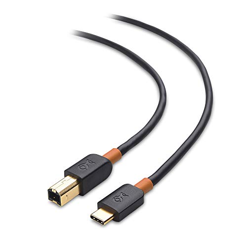 Cable Matters Cable Impresora USB C (Cable USB Impresora, Cable USB Tipo C a USB 2.0 Tipo B, USB B a USB C) en Negro - 2 Metros
