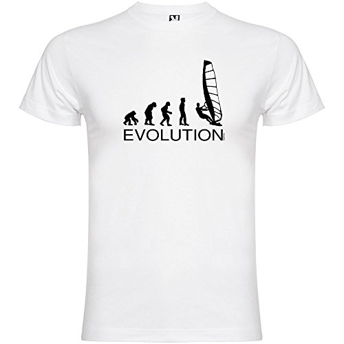 Camiseta Deportes Extremos Evolution Windsurf Manga Corta Hombre Blanco S