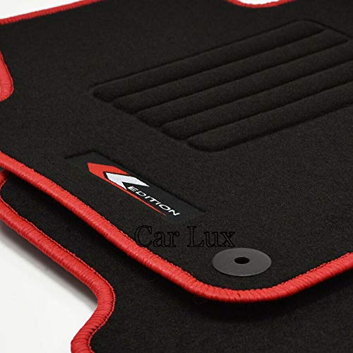 Car Lux AR01986 - Alfombras Alfombrillas Coche a Medida Personalizadas Sport Edition para VW Polo 6R Desde 2009- Car Lux AR01986 - Alfombras Alfombrillas Coche a Medida Personalizadas Sport Edition para VW Polo 6R Desde 2009-
