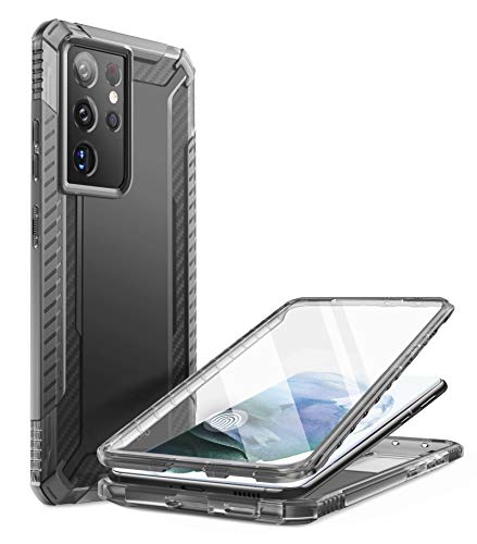 Clayco Funda para Samsung Galaxy S21 Ultra 5G [Xenon Series] 360 Grado Case Cubierta Resistente de Cuerpo Completo con Protector de Pantalla Integrado (Grey)