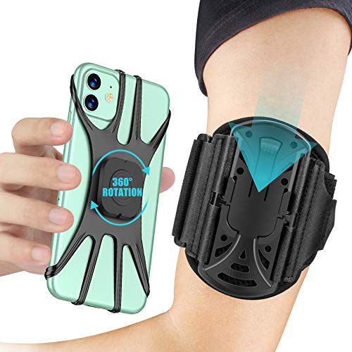 Cocoda Brazalete Movil Running Desmontable, Brazalete Deportivo para Correr con Rotación 360°, Porta Movil Running Universal Compatible con iPhone SE 11 Pro MAX X 8 7 Plus, Samsung, Huawei