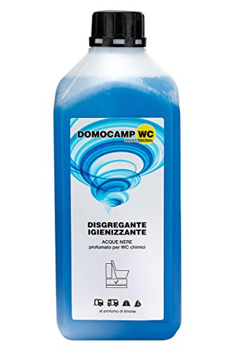 Domocamp - Líquido desintegrante Domocamp WC para sanitarios portátiles, inodoros químicos, depósitos de aguas negras, Aqua KEM, envase de 2 litros