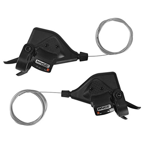 FOMTOR Juego de 3 x 8 palancas de cambio de montaña de 24 velocidades izquierda derecha con cables para bicicleta de montaña plegable (1 par) FOMTOR Juego de 3 x 8 palancas de cambio de montaña de 24 velocidades izquierda derecha con cables para bicicleta de montaña plegable (1 par)