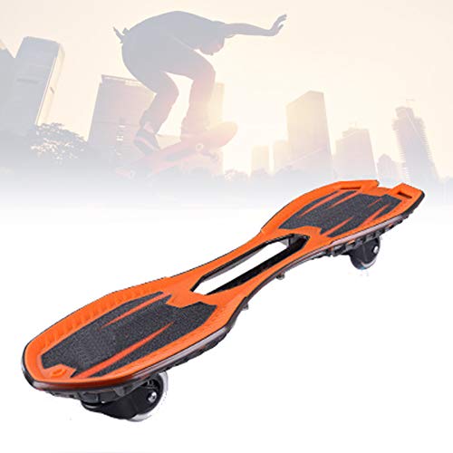 Grist CC Curl Wave Board con Rueda De Flash Led, Streetsurfing Dos Ruedas Balance Board, Ligero Y Ágil Tablero De Ondas, Apto para Niños Y Adolescentes,Naranja